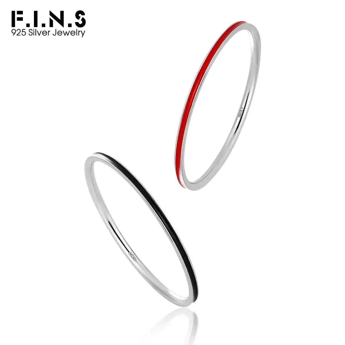 F.I.N.S Original S925 Sterling Silber Schlank Kreis Ring Frauen Minimalistischen Tropf Kleber Stapelbare Linie Finger Engagement Edlen Schmuck