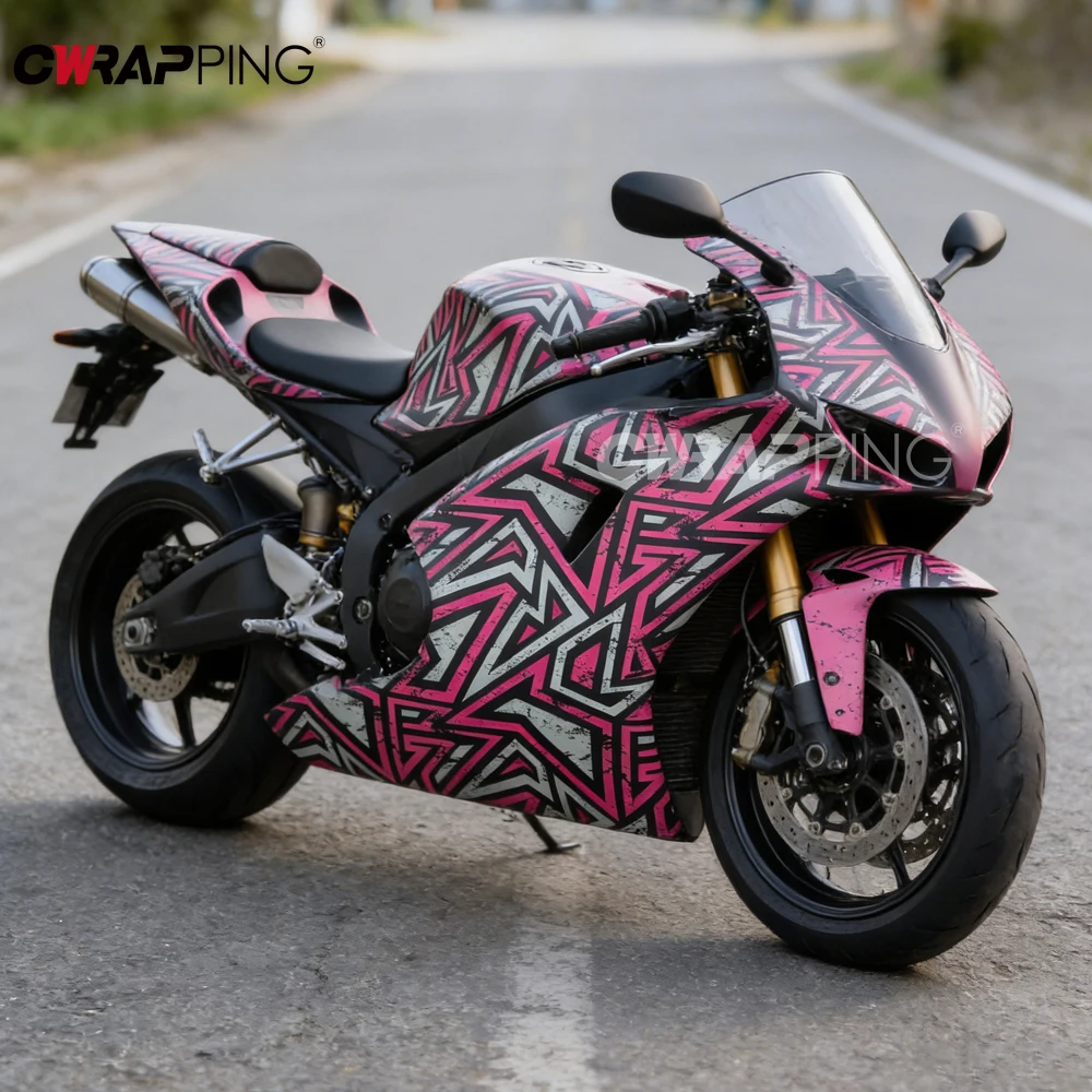 Adesivi per Auto con Effetto Rilascio d'Aria, Impermeabili, Anti-Graffio per Casco Moto, Adesivo in Vinile Autoadesivo per Wrapping Moto