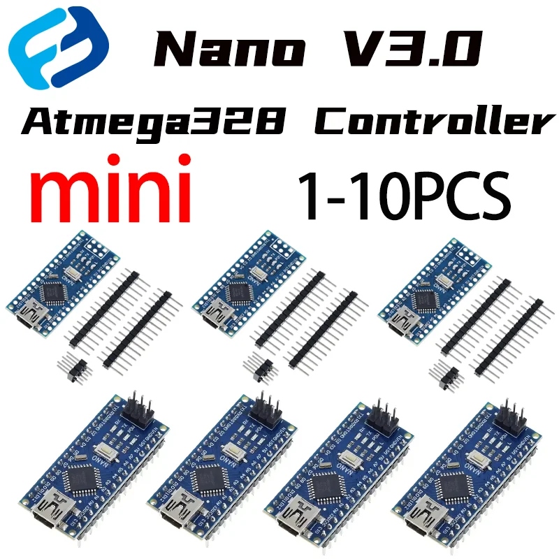 Nano 3.0 Mini controller compatibile con nano CH340 driver USB con cavo NANO V3.0 ATMEGA328P Mini