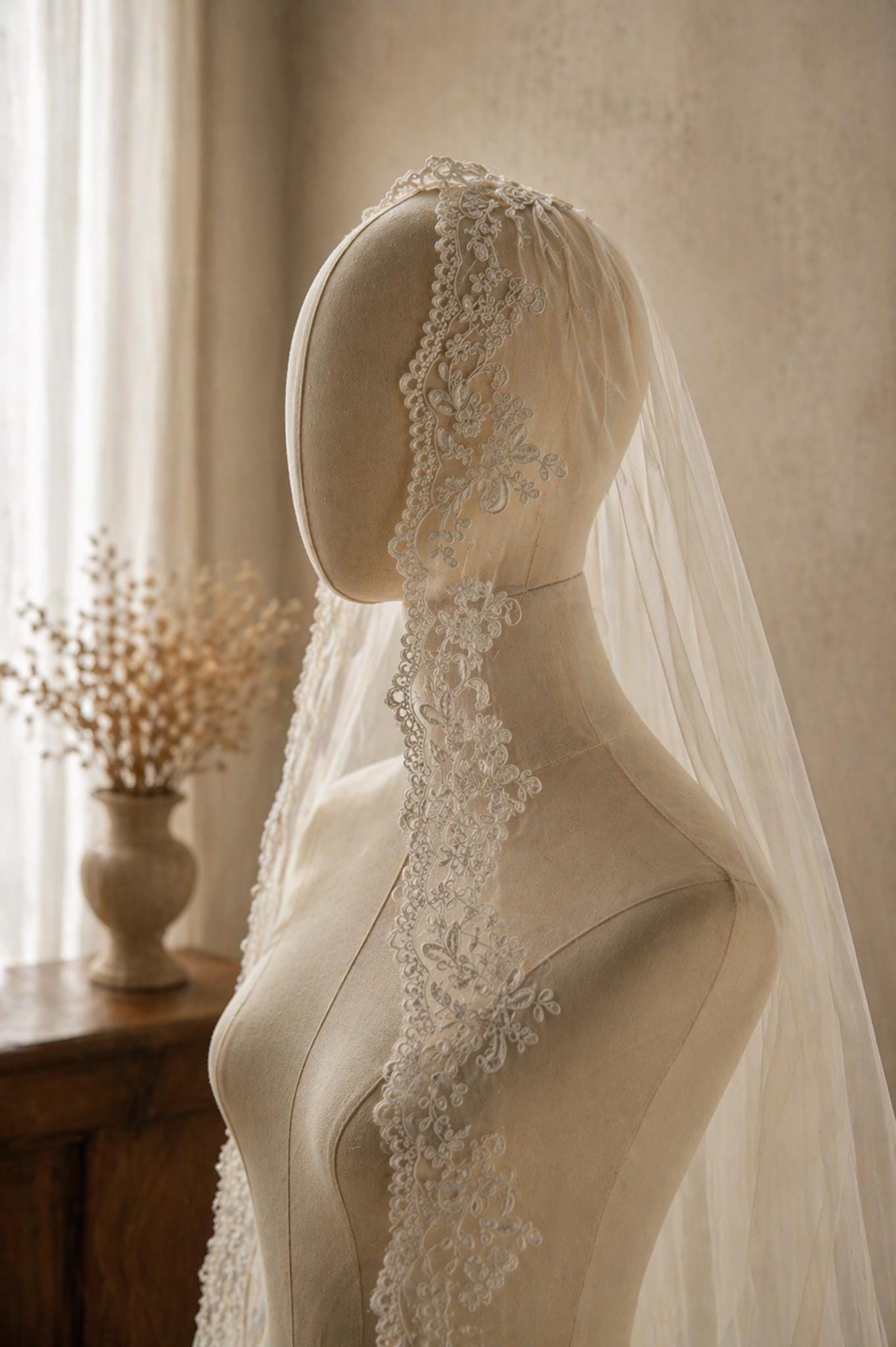 Velo da sposa con bordo in pizzo, velo da sposa in pizzo mantiglia, velo in pizzo, velo in pizzo rosa all'uncinetto, velo da sposa in chiesa, velo con