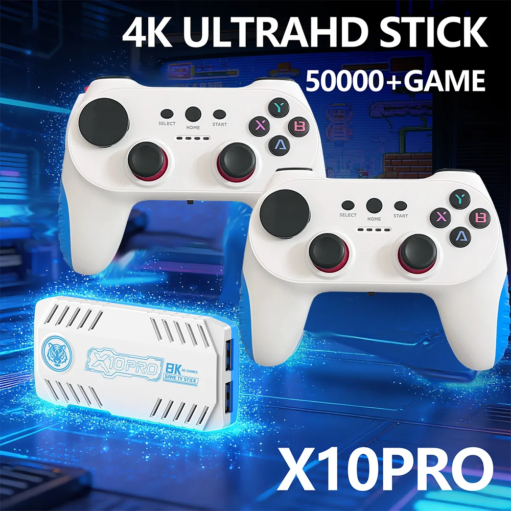 Nouvelle Console de Jeu X10 Pro 2026, Stick de Jeu 4K 128G, Plus de 50000 Jeux, Console de Jeu Vidéo TV, Manettes Sans Fil, Jeux Vidéo Classiques d