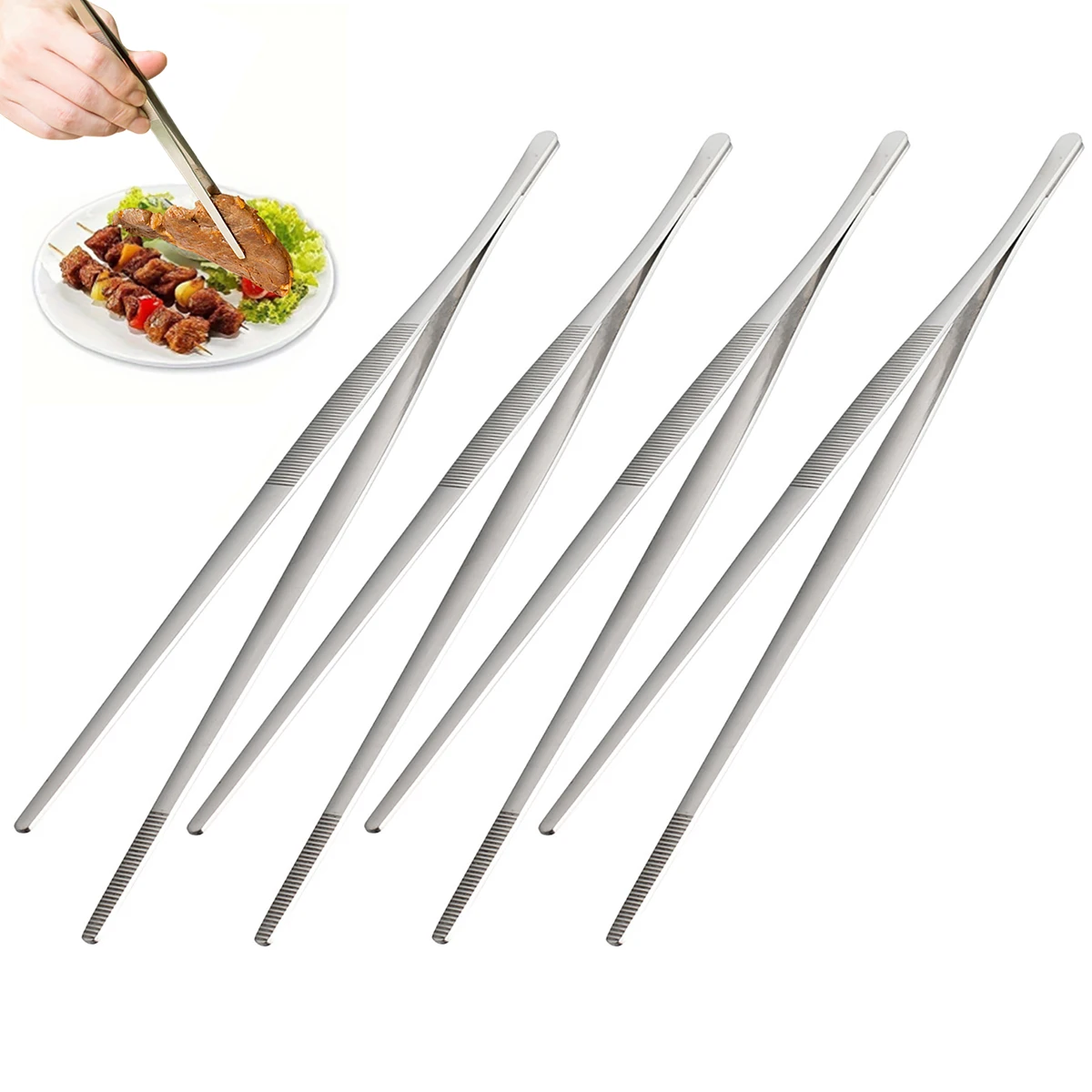 1/2/3/4 pièces pince à nourriture pour Barbecue à la maison pince à Barbecue en acier inoxydable pince à plat à Steak Buffet pince à Barbecue pince à Steak outils de Barbecue