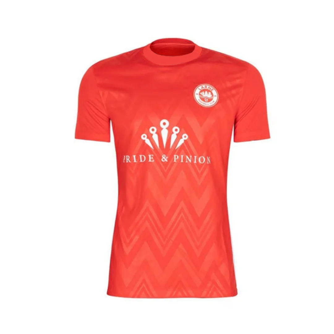 Maillot de football domicile Larne FC 25-26, ensemble d'entraînement, sport d'été, séchage rapide, T-shirt homme, vêtements enfant, T-shirt femme ﻿