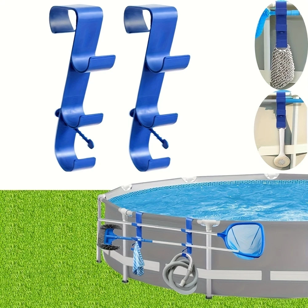 Crochets de clôture pour piscine, crochets de clôture pour équipement de piscine, crochets de clôture à enfiler pour poteaux de piscine, support de tuyau de piscine, support de skimmer de piscine