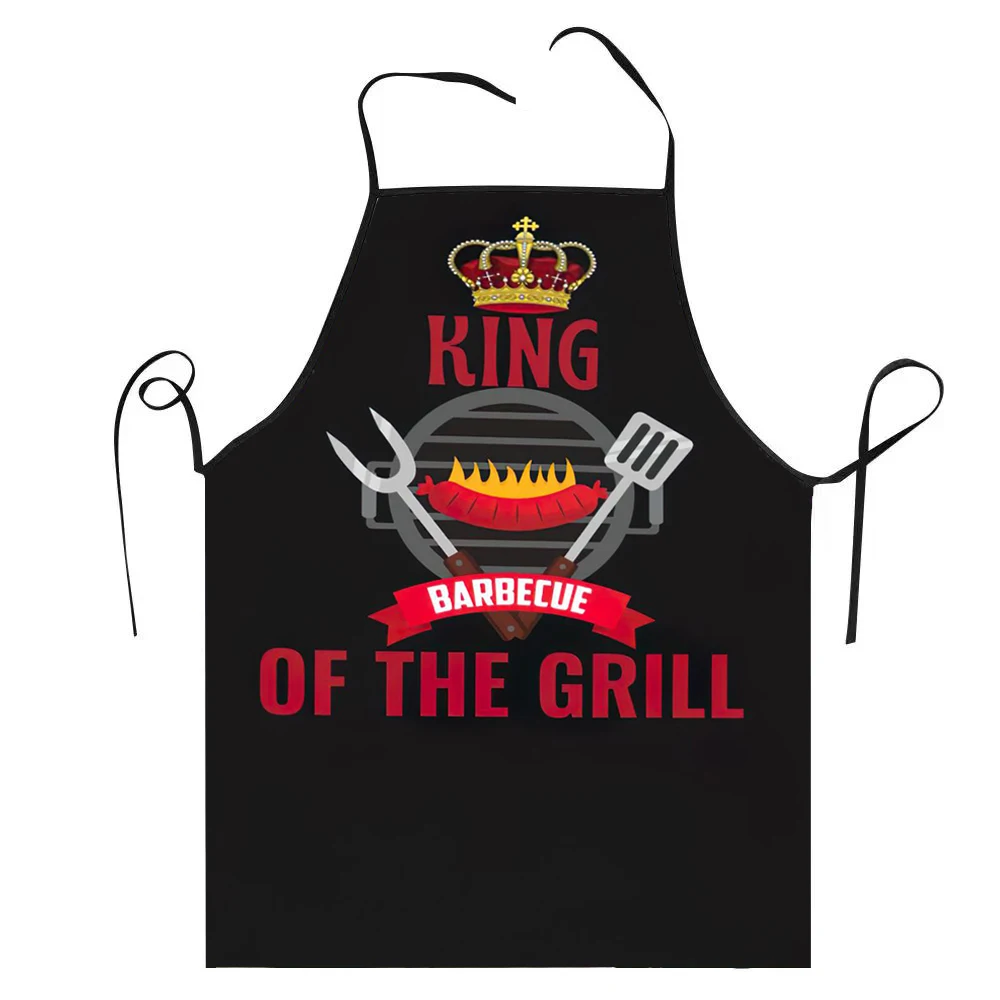 BBQ Master King Of The Grill Tablier à bavette Femmes Hommes Unisexe Cuisine Chef Barbecue Amant Tablier Cuisine pour Cuisine Cuisson Jardinage
