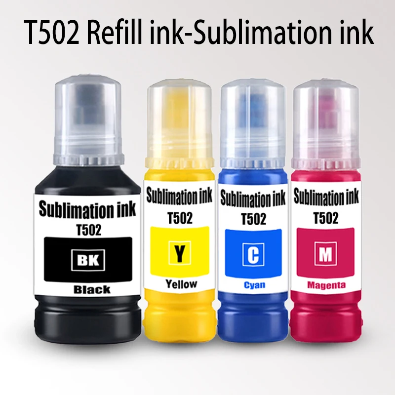 Encre de sublimation pour imprimantes Epson EcoTank T502, 542, 532, ET-2760, ET-3710, ET-3760, ET-4760, ET-5800, ET-5850, ET-5880, ET-16600, ET-16650