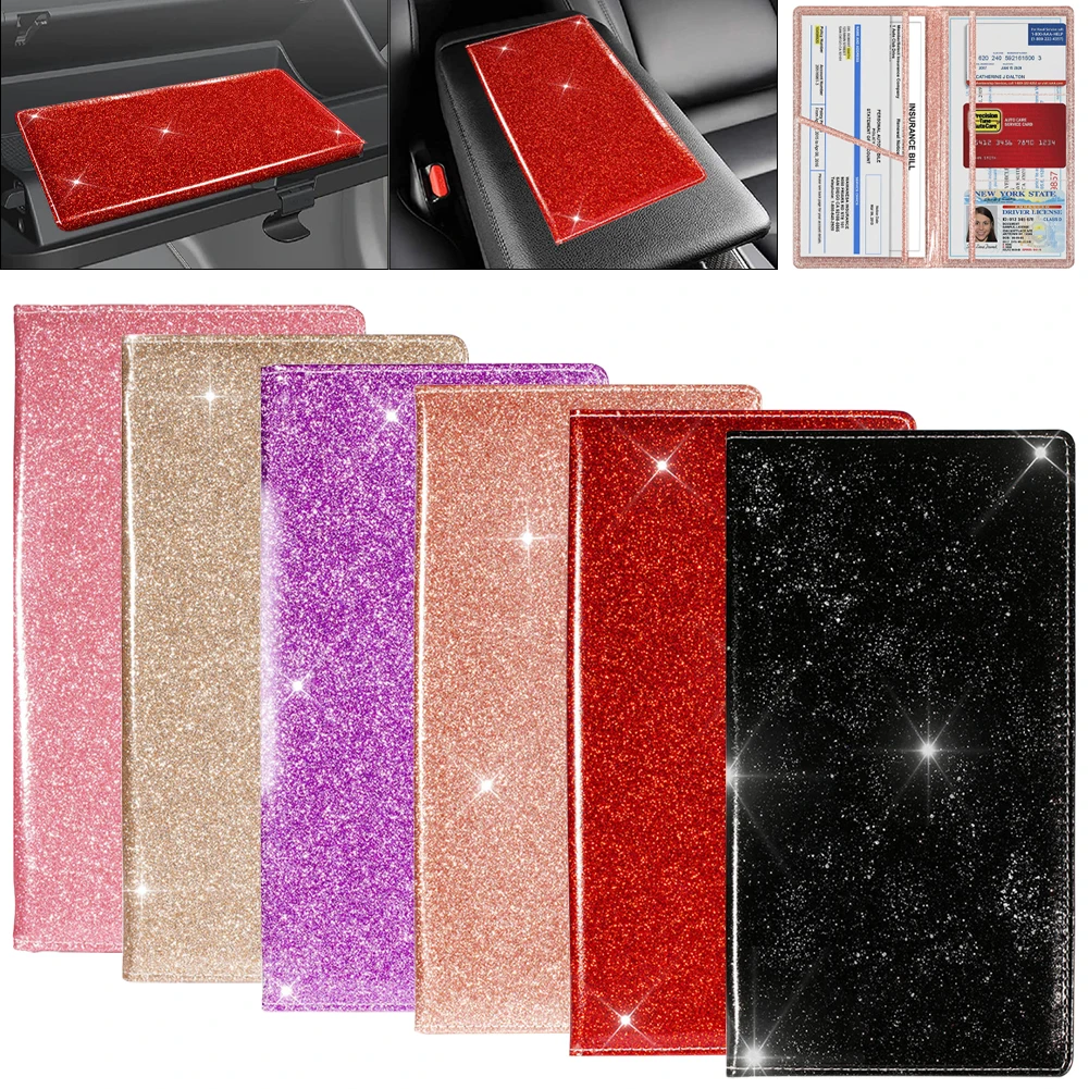 Couverture de permis de conduire en cuir PU, cartes de crédit, assurance d