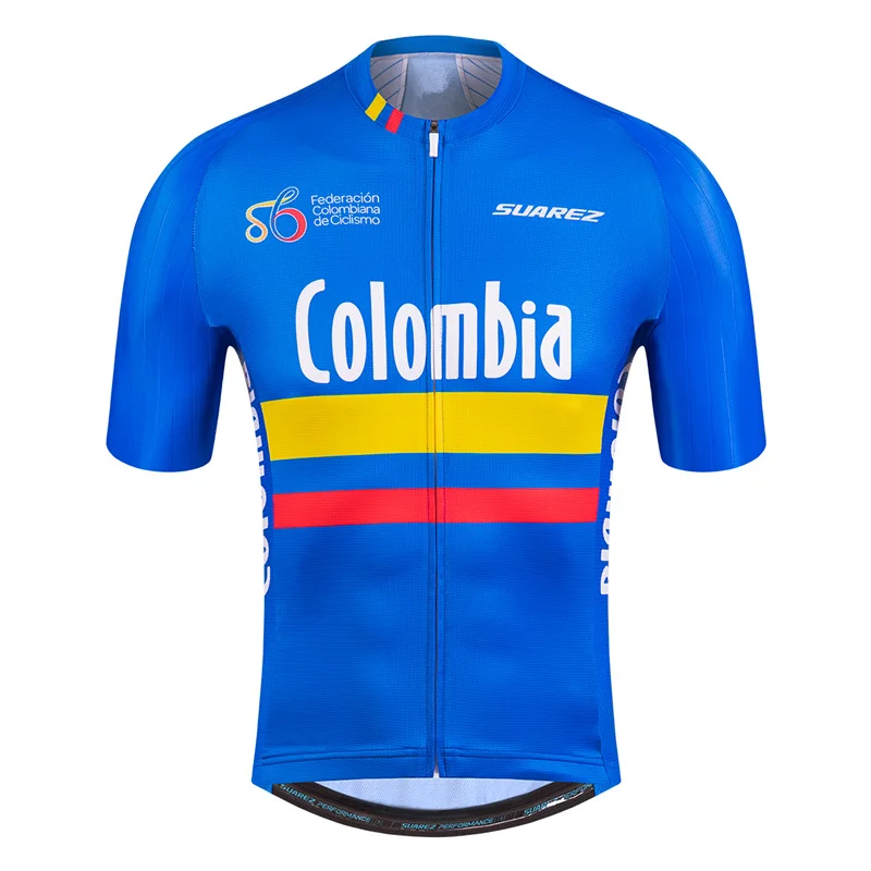 Colombie Sport été cyclisme à manches courtes hommes maillots vélo Ciclismo T-shirt vêtements de Sport Motocross VTT vêtements