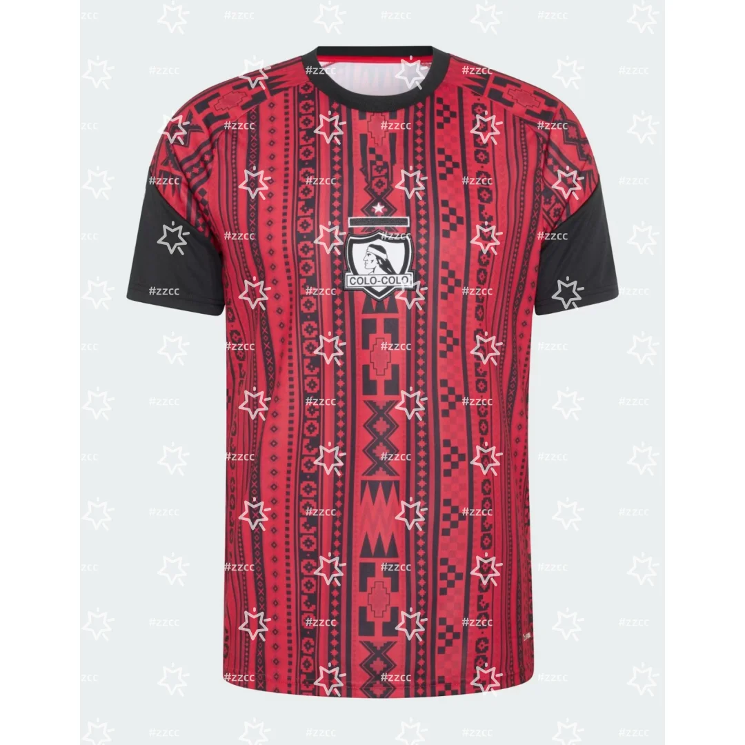 Maillot de football domicile Colo Colo 25-26, ensemble d'entraînement de compétition, T-shirt de sport d'été à séchage rapide pour homme, vêtements pour enfant, T-shirt pour femme ﻿