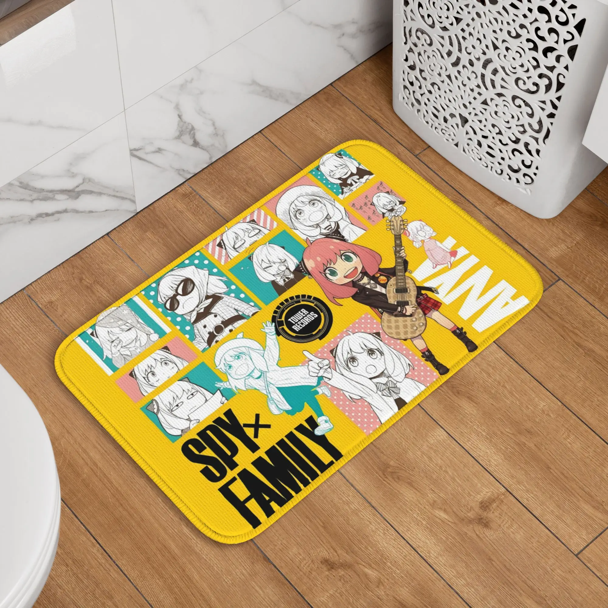 Custom Manga Spy × Family Japane Anime Doormat Non-Slip Kitchen Bathroom Mat Bedroom Balcony Door Floor Entrance Carpet Rug