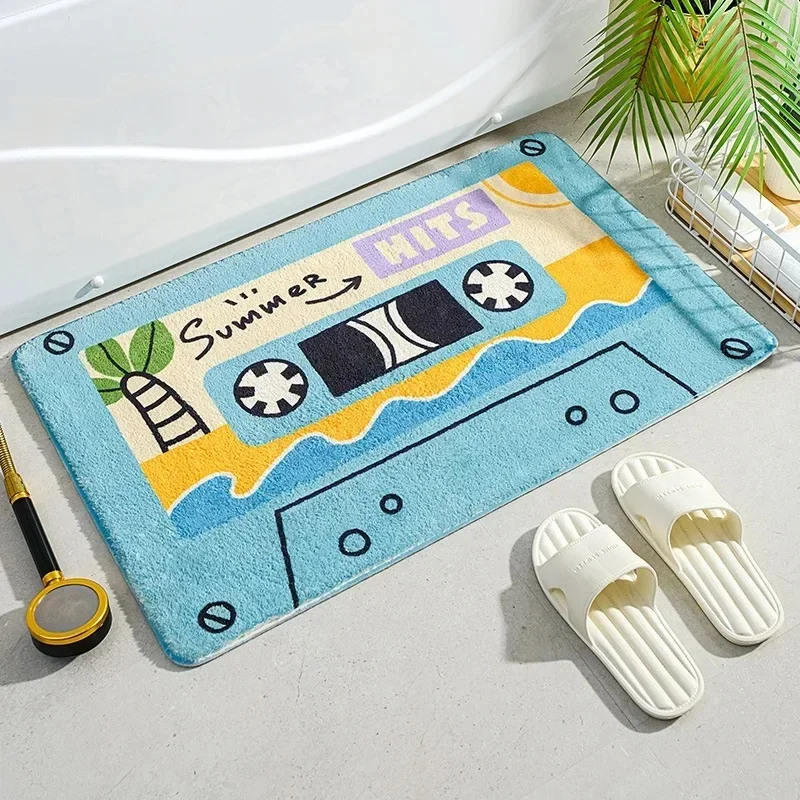 Cassette Music Tape Doormats Retro Classic Mat Home Rug Carpet Bedroom Toilet Kitchen Mats for Floor Welcome Mat Door Mat