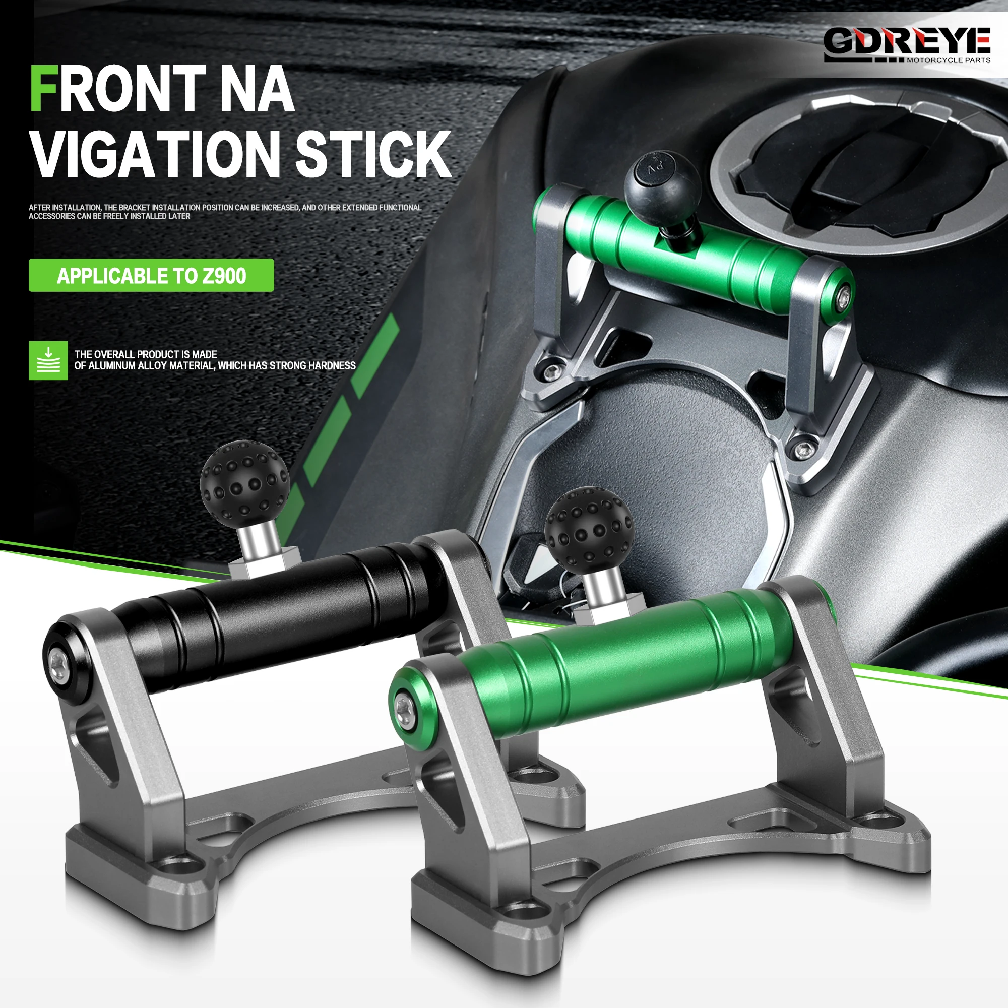 For Kawasaki Z900 Z 900 2017-2026 Motorcycle Z900 Z 900 Front Phone Stand Holder Smartphone Phone GPS Navigaton Plate Bracket