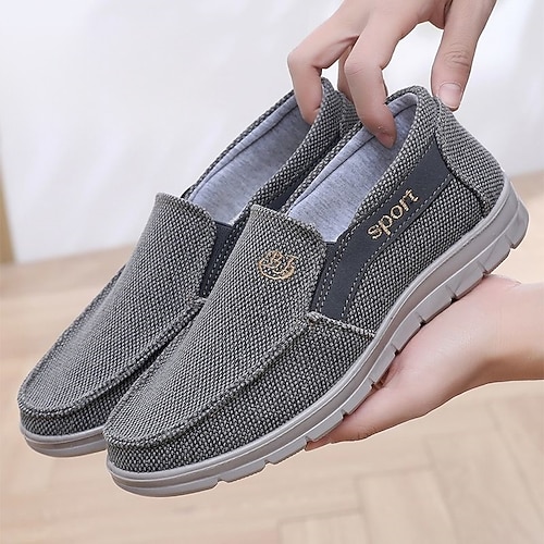 Olivgrüne Herren-Slipper, leichte und bequeme Freizeitschuhe, weiche Alltagsschuhe für Reisen, Autofahren, Freizeit und entspannte Wochenendausflüge. Image