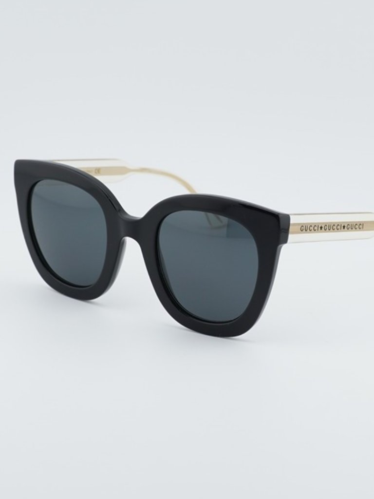 Gucci Accessories | Gucci Gg0564s 001 Women Sunglasses Black Cat Eye Frame, Grey Lenses | Color: Black/Gray | Size: 51 - 26 - 145