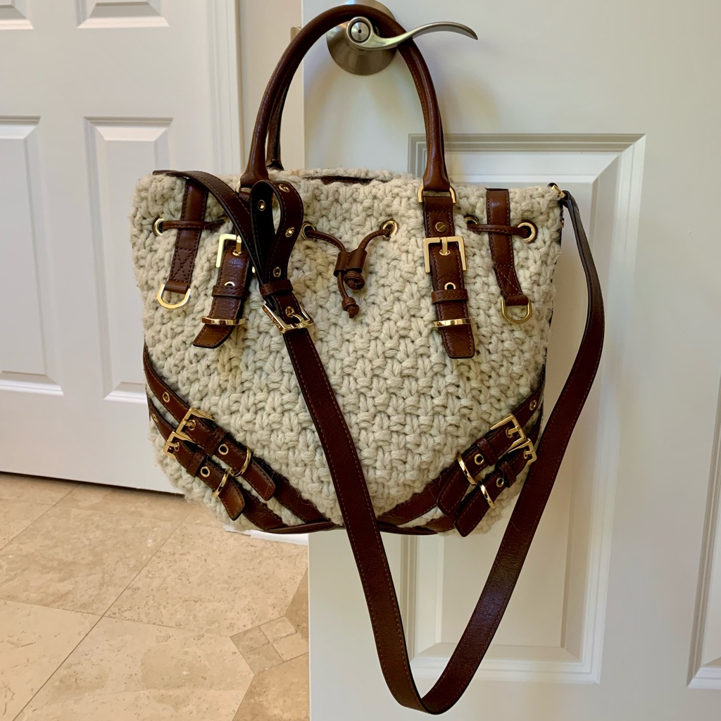 Michael Kors Bags | Final Sale Michael Kors Handbag- Top Handle & Crossbody | Color: Brown/Cream | Size: 16in X 15in X 5in
