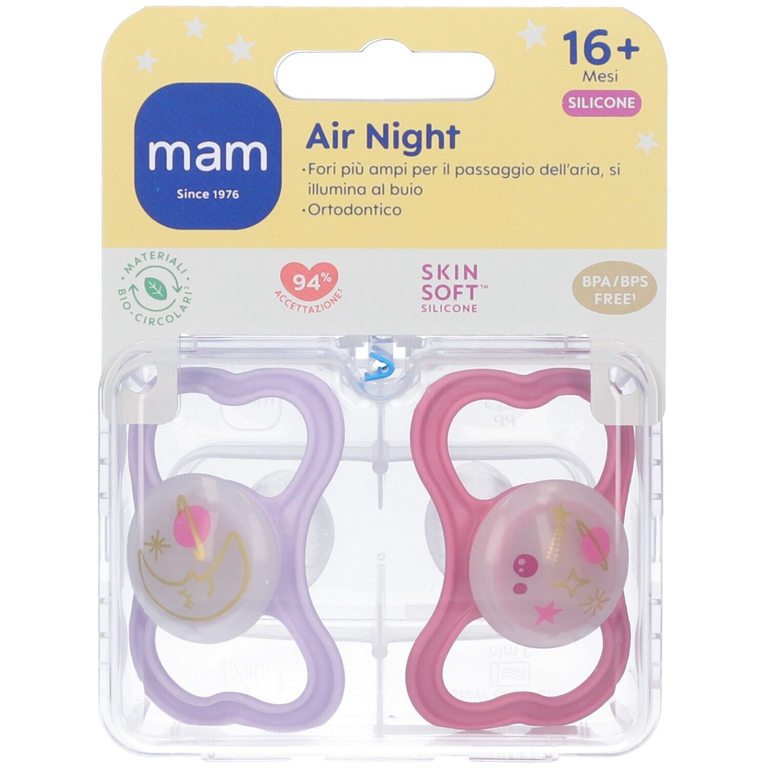Mam Succhietto Air Night 16+ Mesi 1 pz Succhietti