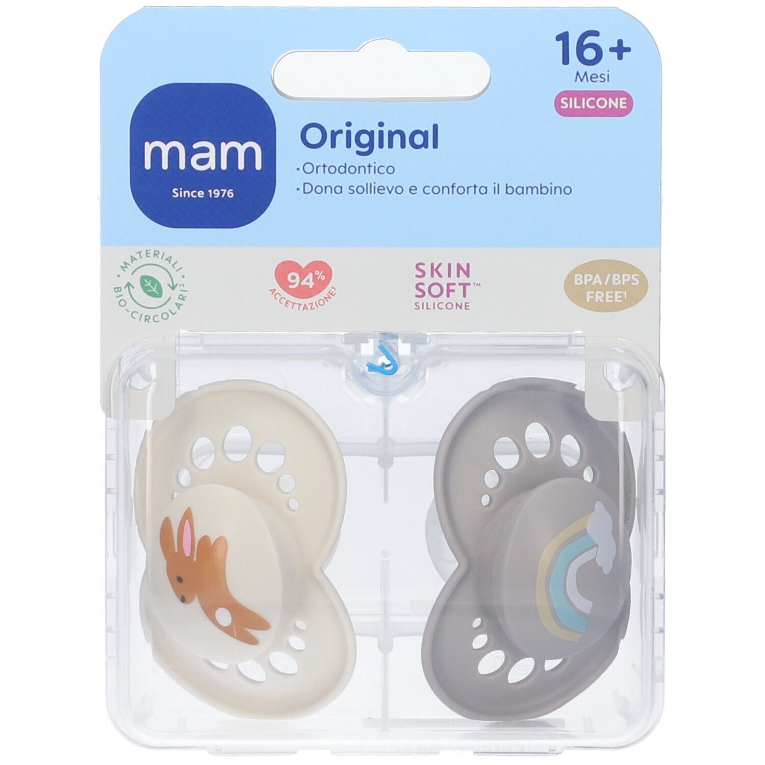 MAM Original Succhietto Ortodontico 16+ Mesi 1 pz Succhietti