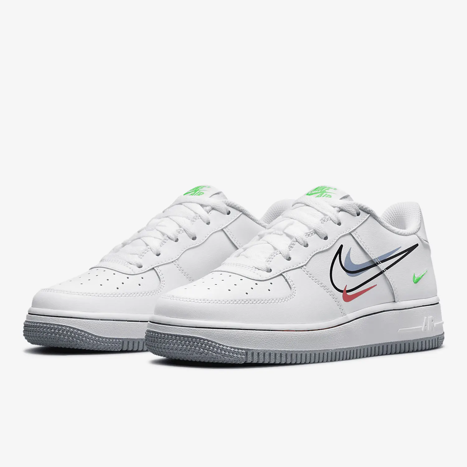 Nike Authentic Air Force 1 Low Schnür-Sport-Freizeit-Skateschuhe für große Kinder DM9473-100