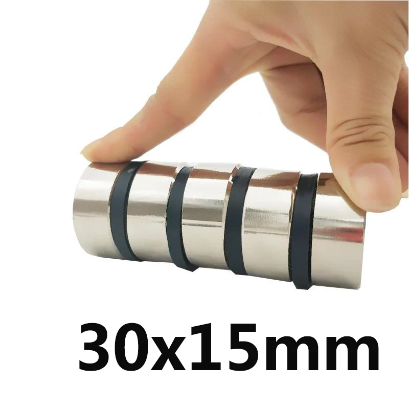 30 x 15 mm Suche, großer Durchmesser, leistungsstarker Magnet, 30 x 15 mm, rund, magnetisch, 30 x 15 mm, für Heimkühlschränke, Büros, Heimwerker, 30 x 15 mm