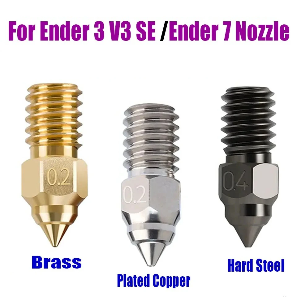 Hochgeschwindigkeitsdüse für ENDER 7 Spider, Ender 3 V3 SE, Ender 5 S1, 0,2 0,3 0,4 0,5 0,6 0,8 1,0mm 3D-Drucker-Teile Düsen Image