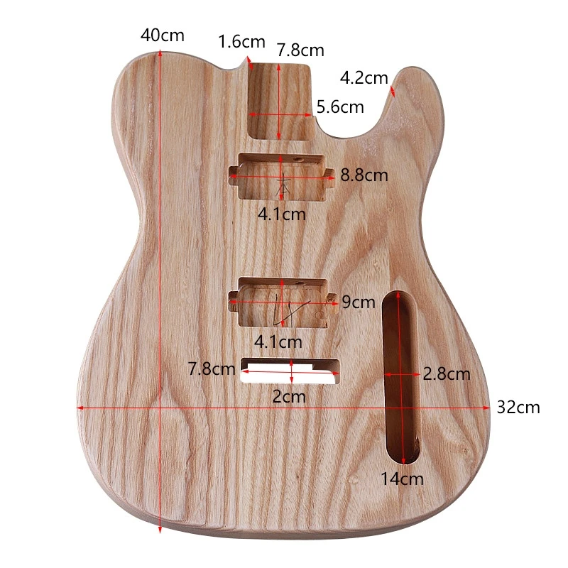 Hochwertiger Gitarrenkorpus aus massivem Farbholz (TL), wasserlöslich, mattierte Gitarrenbauteile und DIY-Zubehör für Modifikationen Image