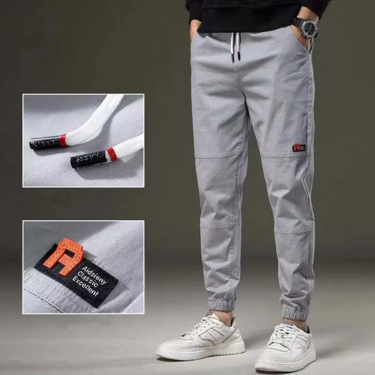 Casual männer Hosen Kordelzug Sommer Männliche Hosen Jogginghose Einfarbig Fitness Hosen Jogging Fitness Cargo Hosen Streetwear Image