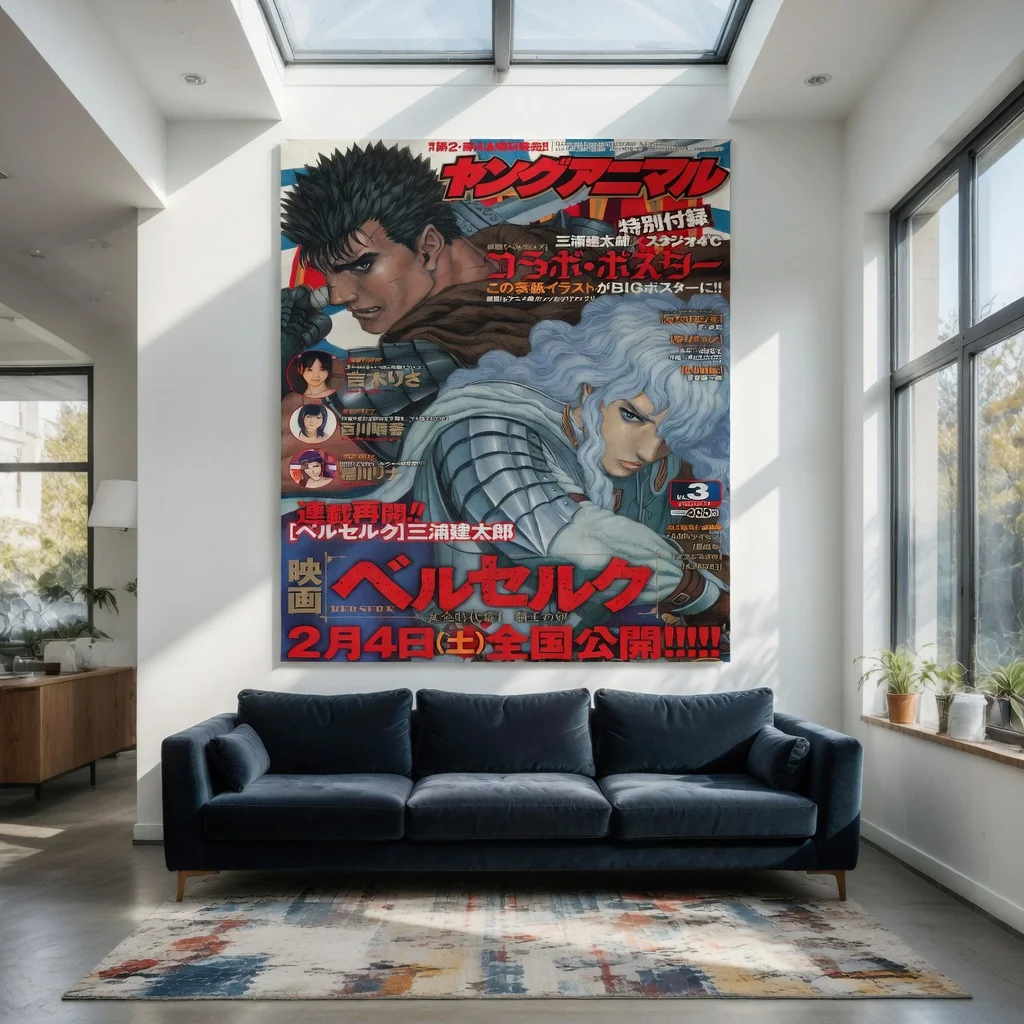 Hero Gewebte Decke Wandteppich, Anime Raumdekoration, Viraler Wandbehang für Schlafzimmer und Wohnheim, Otaku Wandkunst Geschenk Image