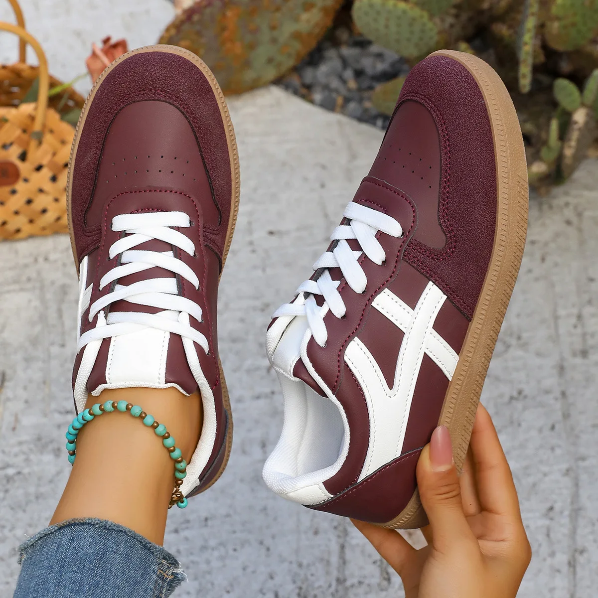 Herbst Frauen Casual Sport Schuhe 2025, Komfortable Nicht Slip Outdoor Casual Schuhe Weiche Sohle Retro Weibliche Turnschuhe Zapatos Mujer