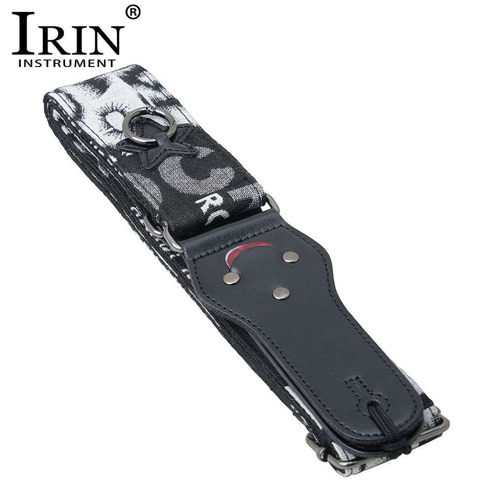 Irin gitarren gurt mehrfarbige gitarren gürtel verstellbarer bunter gitarren bassgurt mit picks akustisches e-gitarren zubehör