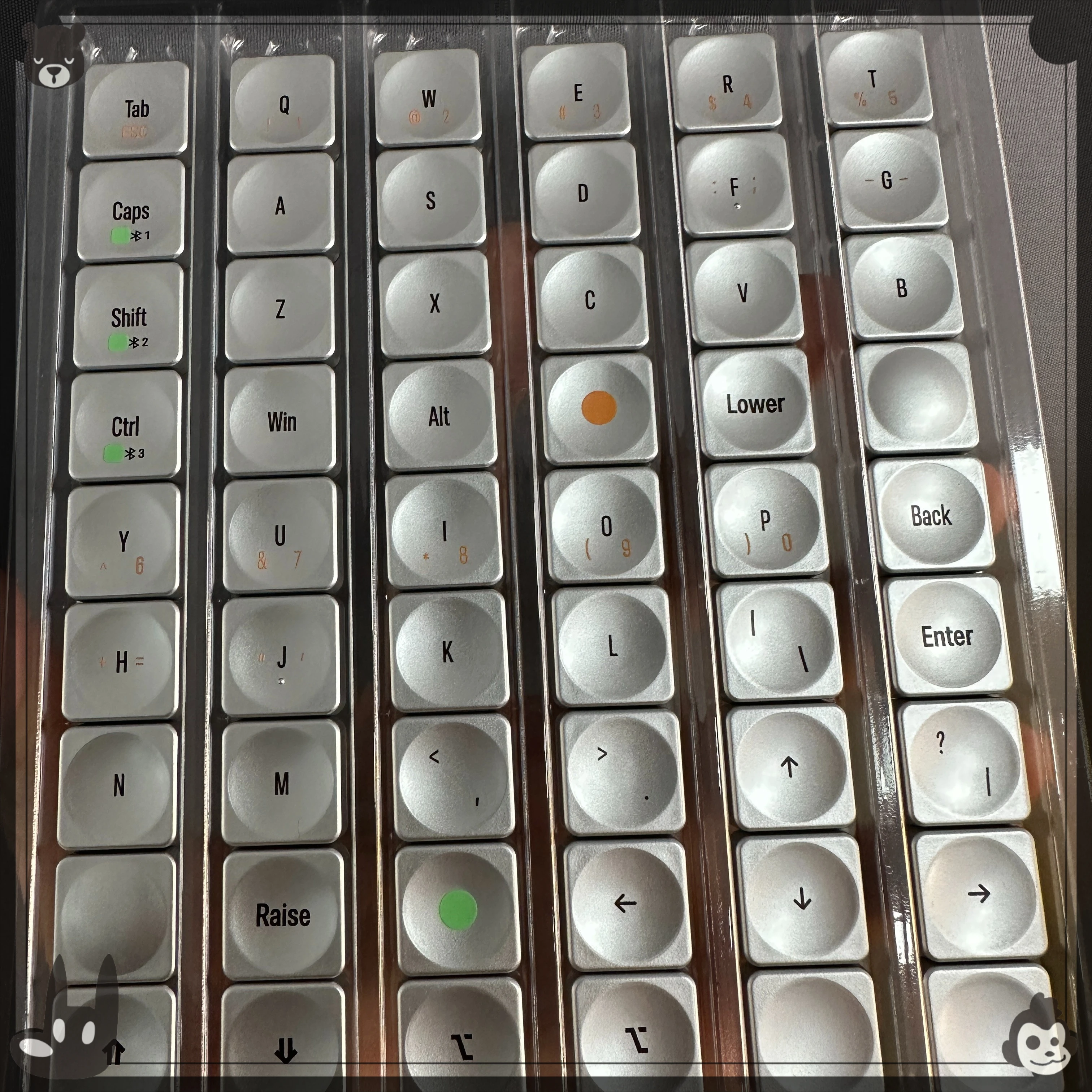 NEUES LCK Low Profile Tastenkappen-Set für MX Switches Cornix Split Keyboard PC PBT 54 Tastenkappen mit Buchstabenkappen für Kailh Choc V2 1353 Image