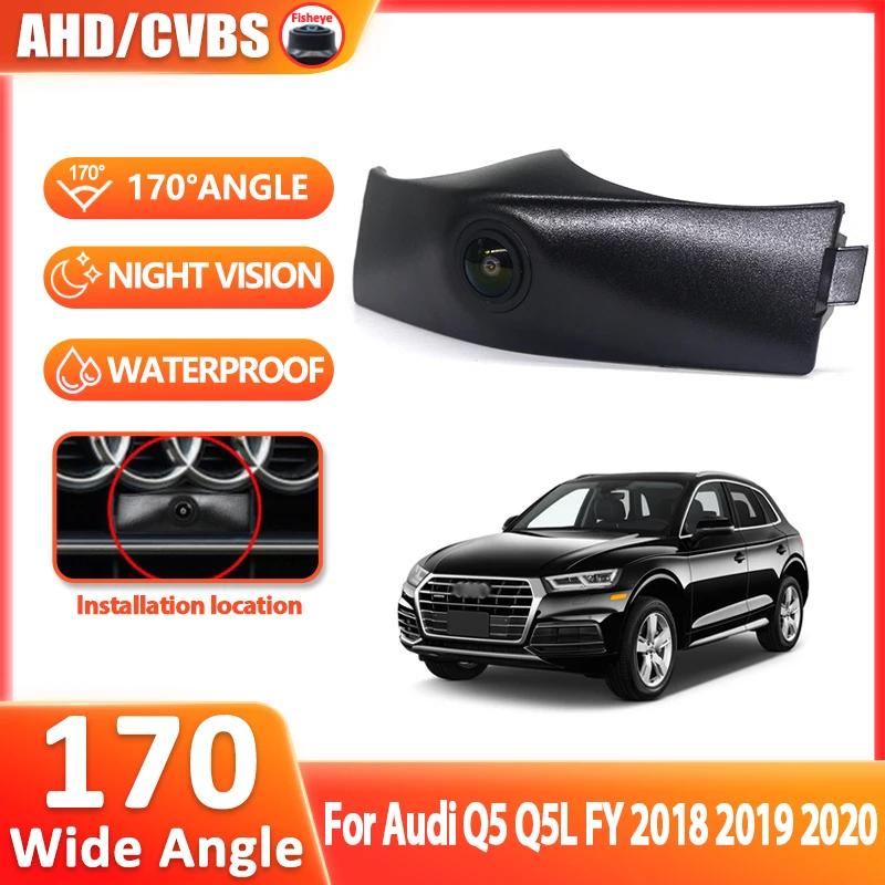 Neu! AHD CCD HD Auto-Frontkamera mit Nachtsicht, Wasserdicht, Logo-Kamera für Audi Q5 Q5L FY 2018-2020 Emblem Logo CAM Image