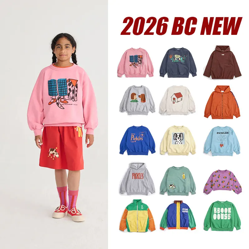 Auf Lager 2026 SS BC NEU Kinder Koreanischer Sweatshirt-Hoodie mit Stylischem Cartoon-Muster, Langarm-Winterkleidung Oberteil Image