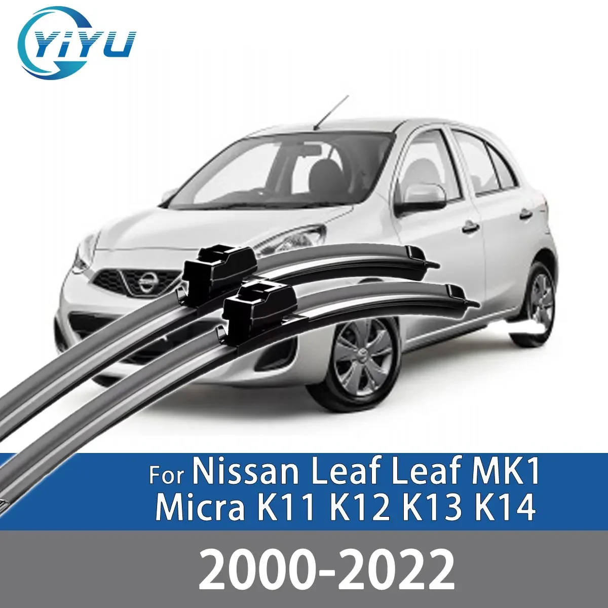 2 Stück Auto-Frontscheibenwischer für Nissan Leaf Leaf MK1 Micra K11 K12 K13 K14 2000-2022 Windschutzscheiben-Zubehör Image