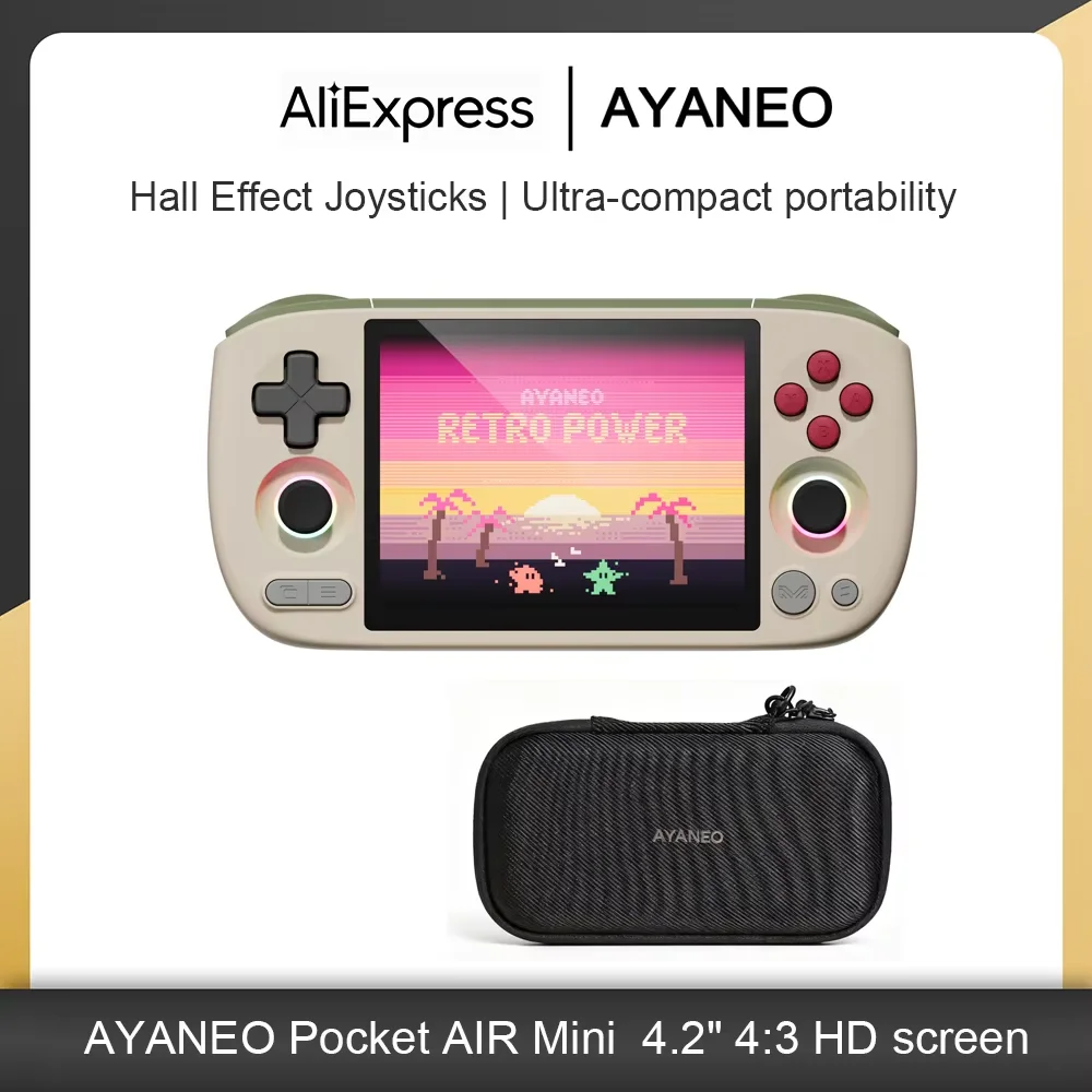 AYANEO Pocket AIR Mini Retro Handheld 4,2-Zoll 4:3 HD-Bildschirm mit Tragetasche Aufbewahrungstasche Schutzhülle Retro Taschenkonsolen Image