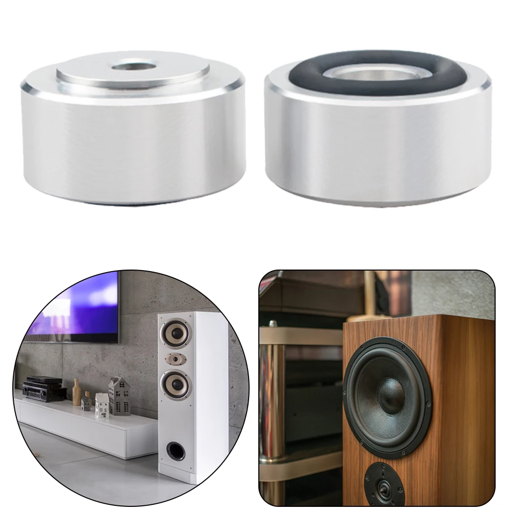 4 Stücke HIFI Lautsprecher Spikes Ständer Füße Pad Anti-Rutsch Lautsprecher Isolation Ständer Füße Pad Lautsprecher Befestigung Füße Pad für Lautsprecher DAC Image