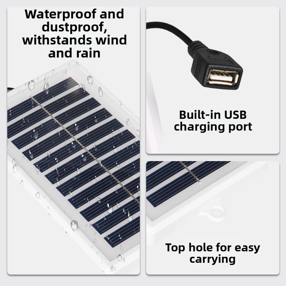 2W 5V Kompaktes Solarpanel mit USB-Schnittstelle zum Aufladen tragbarer Geräte bei langen Aufenthalten im Freien und bei Feldarbeit Image