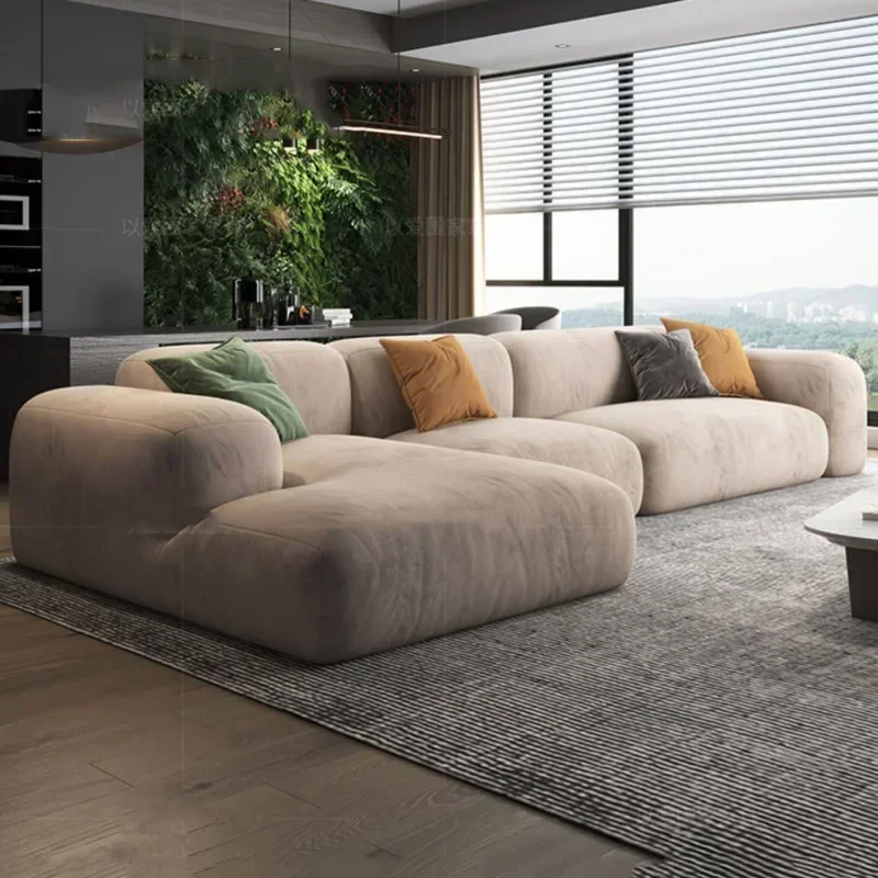 Modernes Komfortables Wohnzimmer-Schlafsofa Schaumstoff XXL Couch für Erwachsene Designer-Lounge-Sofa Sessel Kreative Muebles Hogar Möbel