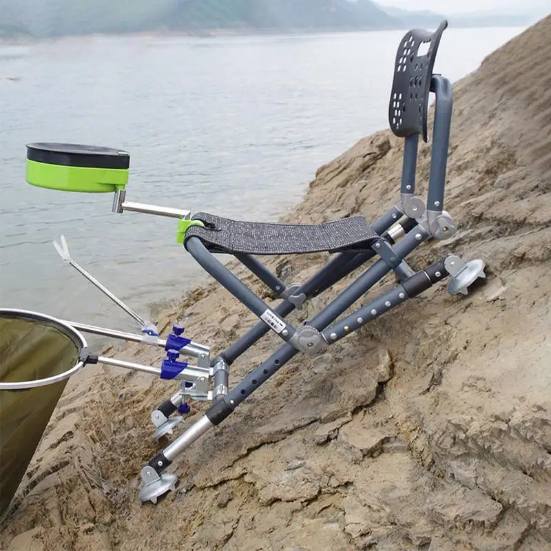 Verstellbarer, tragbarer, leichter Outdoor-Campingstuhl, hoher Rücksitz, klappbarer Fischstuhl, Sitzhocker, leichter Stuhl mit Rückenlehne