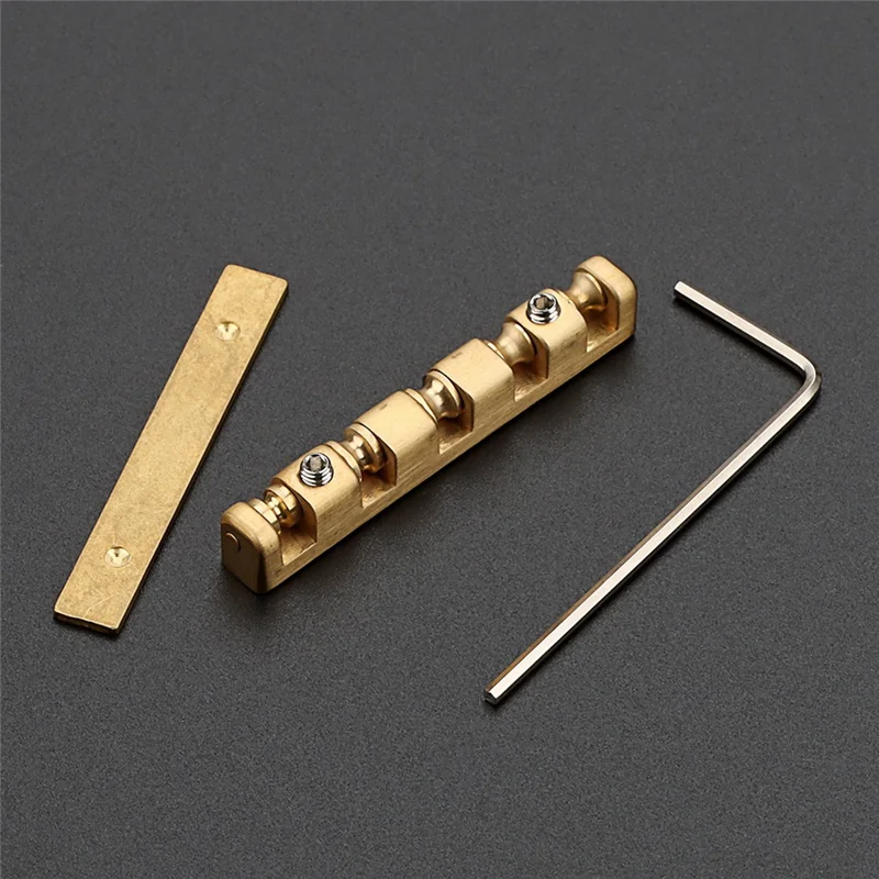 【Hot Cake】 42 mm verstellbarer Gitarrensattel, glockenförmiger Messingsattel (42 x 3,5 mm), geteilter Stil, verstellbares Ersatzteil Image