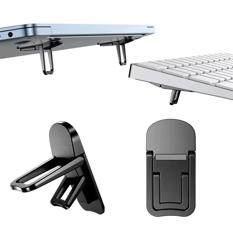 Verstellbarer, klappbarer Laptop-Ständer mit Mini-Beinen, ultradünne, tragbare Halterung für Macbook-Notebooks, Kühlhalterfüße, unsichtbare Halterung Image