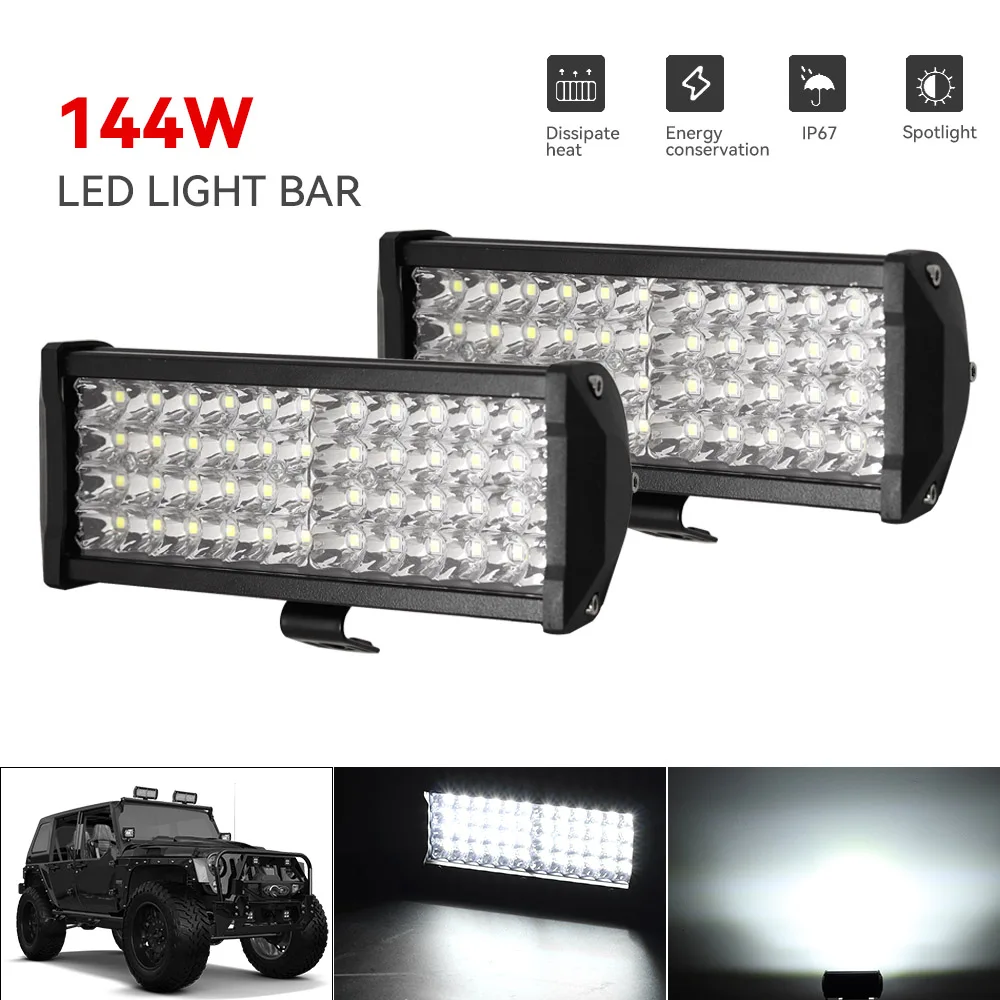 LED-Arbeitsleuchte, 12 V, LED-Scheinwerfer, LED-Lichtleiste, Zusatzscheinwerfer, Spot-Flutlicht, Nebelscheinwerfer für 4 x 4 LKWs, Off-Road-Zubehör
