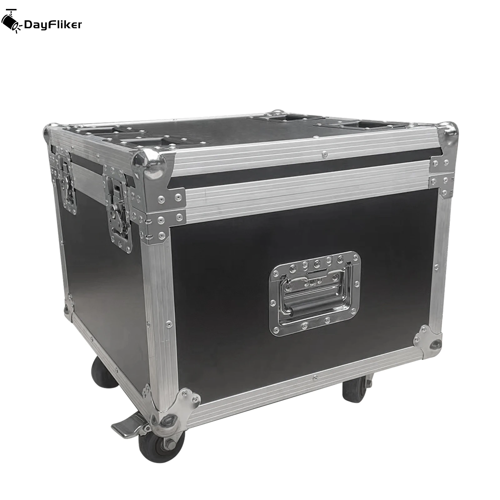 DayFlicker Airline-Koffer Robuster Gator-Koffer mit Eingebauten Rädern und Ausziehbarem Zuggriff für 4 Stück 100W Moving Head Lichter Image