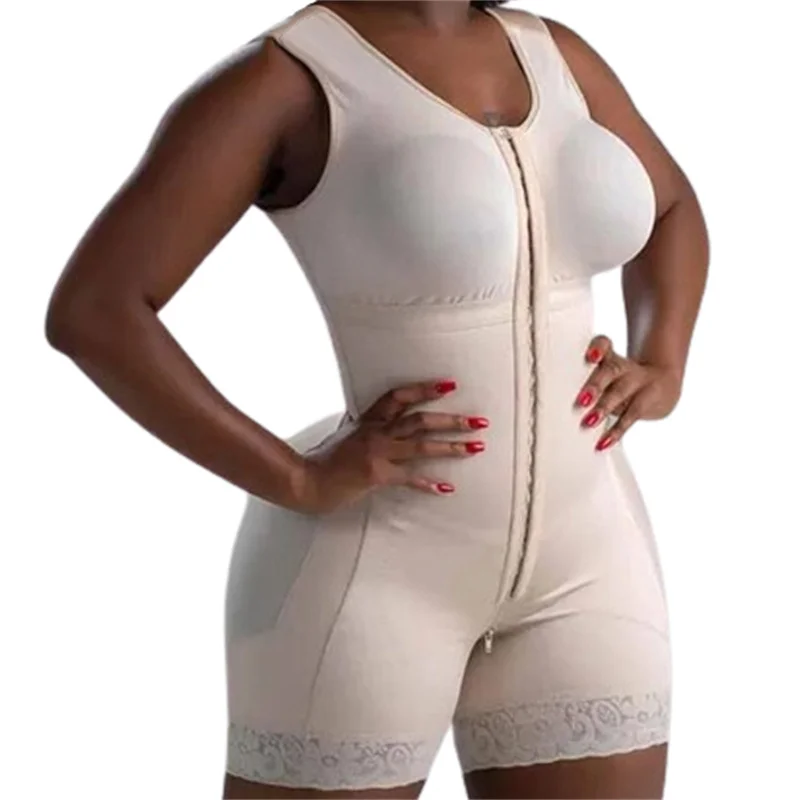 Ganzkörper-Fajas Colombianas Shaper, hoher Kompressions-Shapewear-Gürtel mit Broschen, Büste für den Bauch nach der Geburt Image