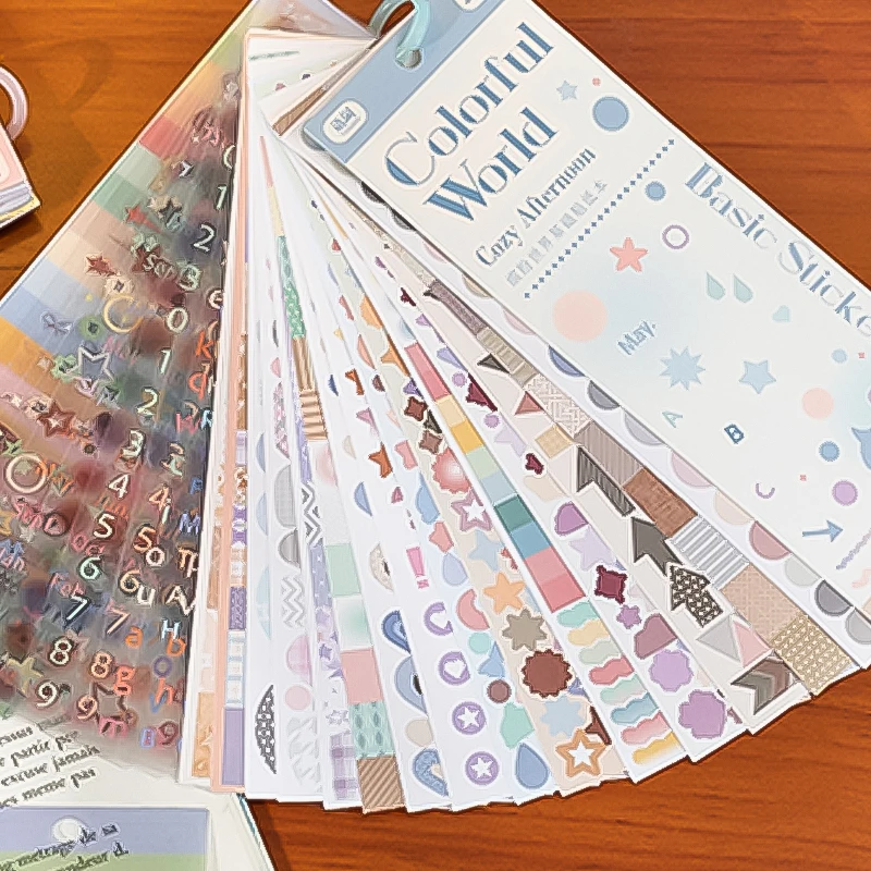 2 Bücher: Buntes Macaron-Stickerbuch, vielseitig einsetzbar für Journal- und Albumdekoration, unverzichtbar für Bastelliebhaber Image
