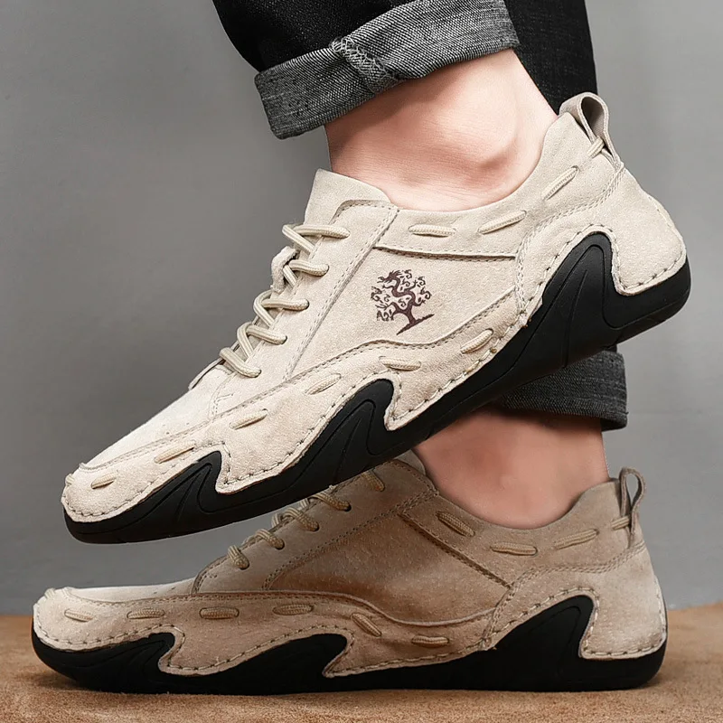 Männer Casual Schuhe Wildleder Turnschuhe Luxus Outdoor Mokassins Atmungsaktive Schuhe Casual Männer Fahren Schuhe Handgemachte Plus Größe Loafer