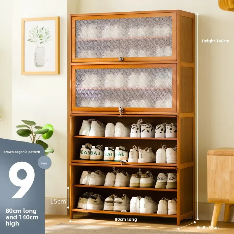 Minimalistischer Schuhschrank, Schuhregal für den Eingangsbereich, einfache Aufbewahrung, platzsparendes und wirtschaftliches Schuhregal. Image