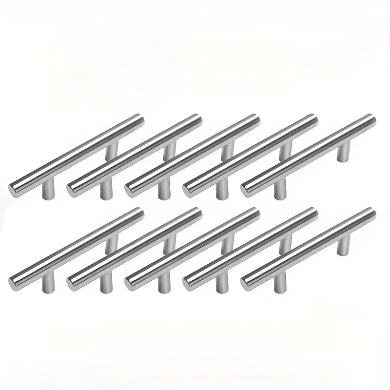10er Pack | Schrankgriffe aus gebürstetem Nickel – 12,7 cm Länge für Schubladengriffe zu Hause und in der Küche, Schrankgriff, elegante Küchenbeschläge. Image