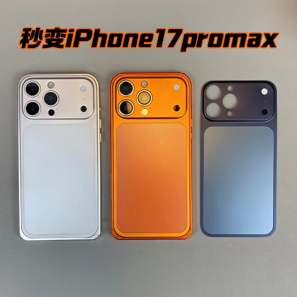 Offizielle orangefarbene Kameraschutz-Handyhülle für iPhone 16 Pro Max 16 Pro 15 14 13 Transform 17 Pro Max, große Fenster-Stoßstangenabdeckung Image