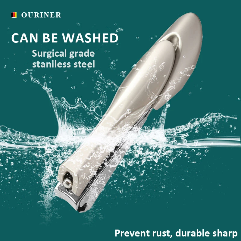 Nagelknipser aus Edelstahl Anti-Spritz Fingernagelschneider Maniküre-Werkzeuge Bionisches Design Nageltrimmer Pediküre-Schere Image