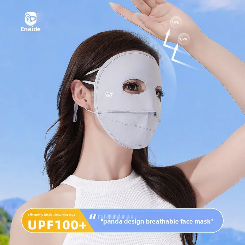Sonnenschutzmaske für das ganze Gesicht, Damen-Sommermaske, neue UV-Schutzmaske, atmungsaktive Gesichtsmaske aus Eisseide, Sonnenschutzmaske Image